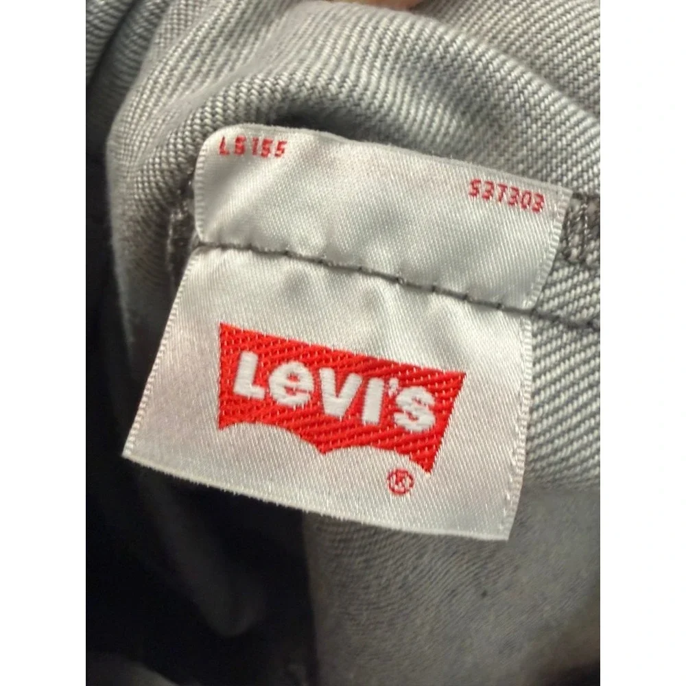 Levis 501 Original Fit Grey Straight Leg Denim Jeans Mens 30x30 Button Fly